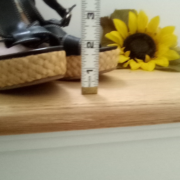 Steve Madden Navy Blue Ankle Strap Platform Wedge - Picture 15 of 15